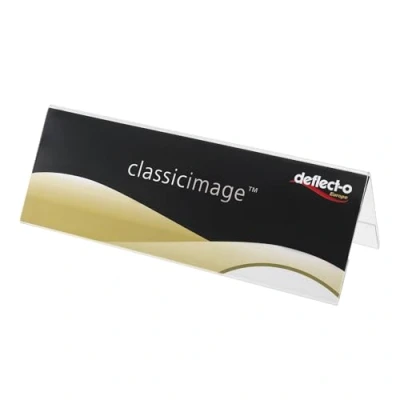 Image of Deflecto Seminar Sign Holder Tent shaped A5 Clear Ref 48701 , 019006