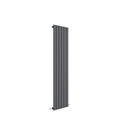 Image of Nuie HLA71 Sloane Modern Home Wall Mount Designer Vertical Single Panel Radiator, 1500mm x 354mm 53mm, Anthracite
