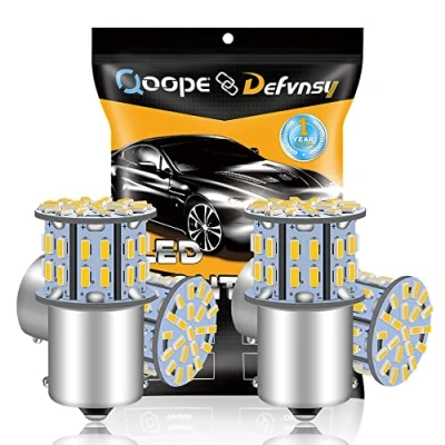 Image of Defvnsy P21W 1156 BA15S LED Bulb 1141 1003 7506 Warm White 900Lumen Light 3014 50SMD 12V DC 2.5W Bulbs for Reverse Light, Day Running Replacement Car RV Camper Trailer Lighting
