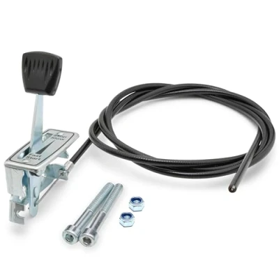 Image of Easyboost Universal Throttle Lever Control with Cover and Rigid Cable for Lawnmower Tiller Screw Z Tip