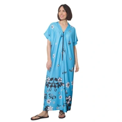 Image of easylife lifestyle solutions Zip Front Kaftan M/L(14 16) Blue 16