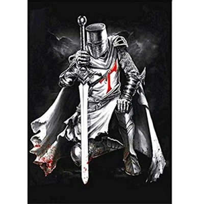 Image of Diamond Painting by Numbers Kit for Adults/Kids Knight 30x40cm/12*16in DIY 5D Embroidery Large Full Drill Crystal Rhinestone Cross Stitch Handicrafts Home Living bedroom Wall Decoration Gift
