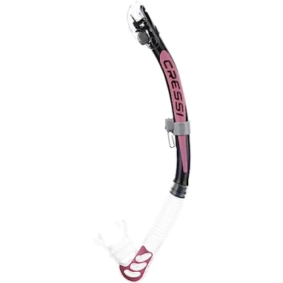 Image of Cressi Unisex Ideal for Snorkelling, Apnea and Diving, Black / Pink, One Size