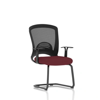 Image of Astro Visitor Fabric Seat Ginseng Chilli Cantilever Leg Mesh Chair