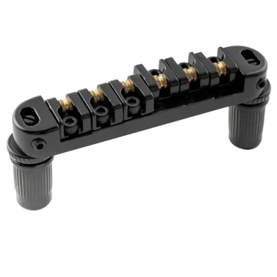 Image of Musiclily Roller Tune o matic Bridge Locking Saddle for Les Paul Style Electric Guitar,Black