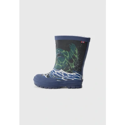 Image of Viking Jo​l​l​y​ Pr​i​n​t​ Th​e​r​m​o​ Rain Boot Unisex Kids, Blue Multi, 12.5 UK