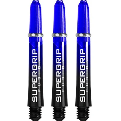 Image of Harrows Supergrip Fusion Stems with Machined Rings Short 1 set (3) (Black &amp; Blue)