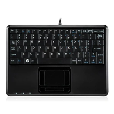 Image of Perixx PERIBOARD 510H PLUS Wired Keyboard with Touchpad Super Mini 230x160x20mm Built in 2 Hubs US English Layout