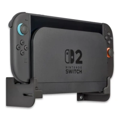 Image of Consoldate Wall Mount for Nintendo Switch 2 Dock, Bracket Black: A Perfectly Sized, Strong, &amp; Secure Home Your Console 3 Years Warranty Made in UK