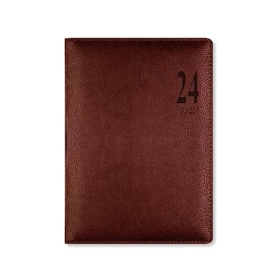 Image of Letts Milano A5 week to view 2024 diary chocolate