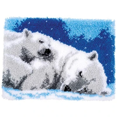 Image of Vervaco Latch Hook Set Rug, Cotton, Multicoloured, ca. 53 x 39 cm / 21,2&quot; 15,6&quot;