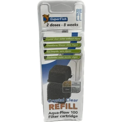 Image of Superfish Aqua Flow 100 Crystal Clear Aquarium Fish Tank Filter Refill Sponge