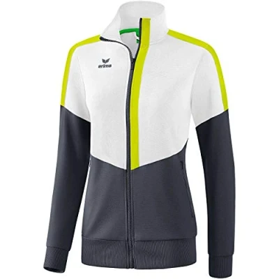 Image of Erima Squad Trainings Jacket White/Slate Grey/Bio Lime, 34