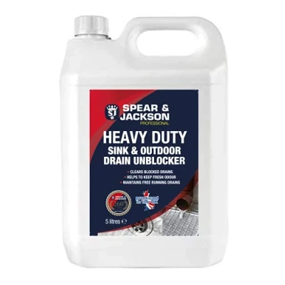 Image of Spear Jackson Heavy Duty Sink and Drain Unblocker Gel Powerful Formula Indoor Outdoor, 5 l (Pack of 1)