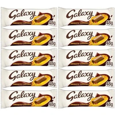 Image of Galaxy Smooth Caramel Chocolate Bars, 48g (10 Pack)