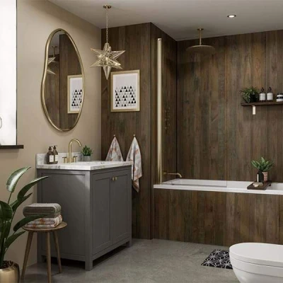 Image of Multipanel Linda Barker Salvaged Plank Elm Wall Panel Unlipped 2400 x 598mm