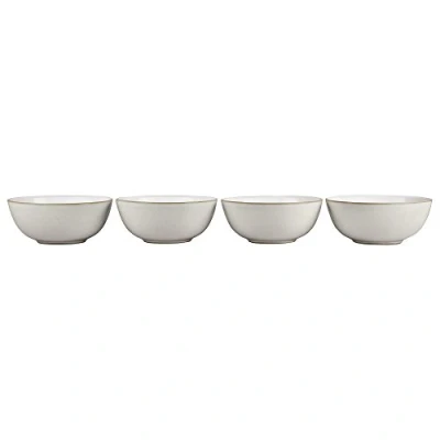 Image of Denby 375048907 Natural Canvas Cereal Bowl Set, Cream, Set of 4, 15.5 x 6 cm