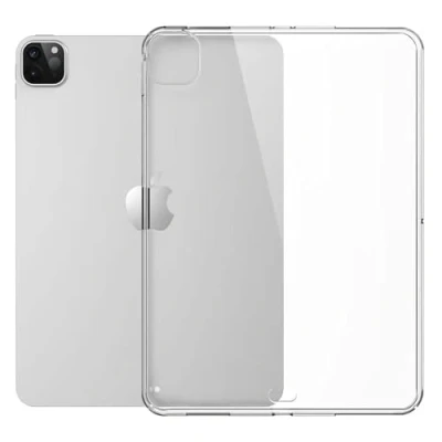 Image of Asgens Clear Case iPad Pro 12.9&#039;&#039; 2020, Transparent Silicone Flexible Soft TPU Protective Cover for Model A2229 / A2233 A2069 A2232