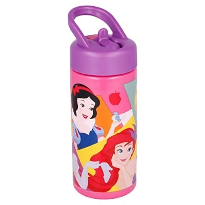 Image of OM SUPPLIES Disney Princess Reusable Sipper Water Bottle Drink with built in handle for Easy Carry School Lunch Kids Childrens 410ml (Princess)