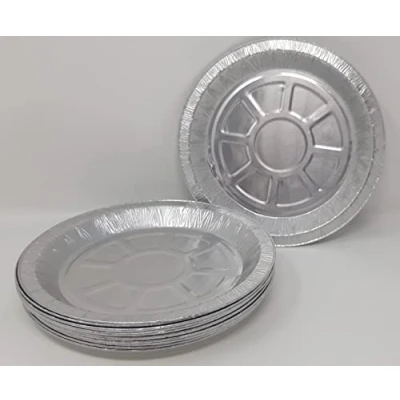 Image of Aluminium Foil 8&quot; Round Pie Flan Tart Plate 20x1.6cm 323cc (8)