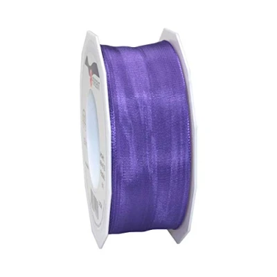 Image of Präsent Lyon Wired Taffeta Ribbon Purple 40 mm Width, 25 m Length