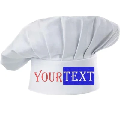 Image of Cyber Monday Deals Customizable Embroidered Chef Hat Adult Adjustable Elastic Band Baker Kitchen Cooking Cap White