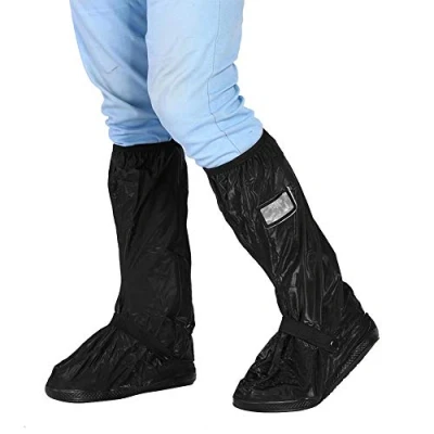 Image of Akozon Motorcycle Rain Boot Covers, Shoe Covers Waterproof Non Slip Scooter Bike Cycling Shoes Cover for Rainy Snowy Day(S Black)