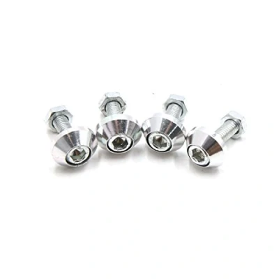 Image of sourcingmap 4Pcs Aluminum Alloy Car Motorcycle Decor License Plate Screw