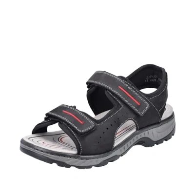 Image of Rieker Men&#039;s 21760 Sandal, Black, 9.5 UK