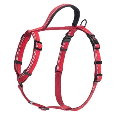 Image of HALTI Walking Harness, Size Medium, Red, Best Lightweight Dog Harness with Handle, Reflective &amp; Adjustable, Ideal For Puppy Walks, Small, Medium Large Dogs