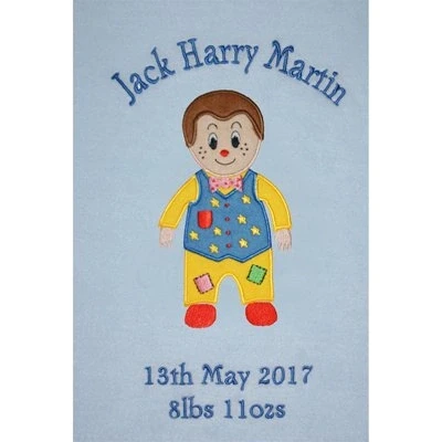Image of Mr Tumble Personalised Super Soft Fleece Baby Blanket (01 Blue)