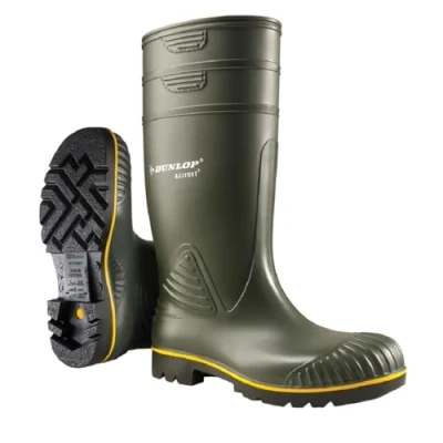 Image of Dunlop Protective Footwear Acifort Heavy Duty, Unisex Adults’ Safety Boots, Green (Green Green), 6 (39 EU)))