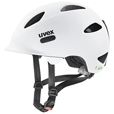 Image of uvex Oyo Lightweight Kids Bike Helmet for Children Individual Fit Upgradeable with an LED Light White Black Matt 50 54 cm