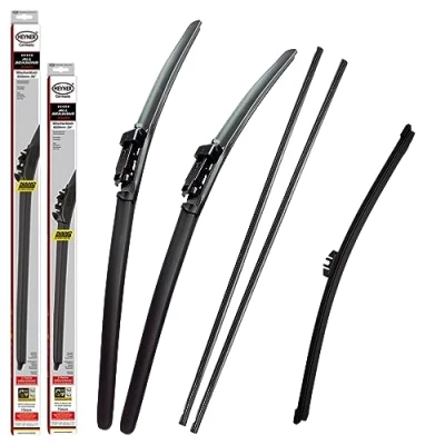 Image of Fits Ford Kuga 2019 onwards All Season Front Wiper Blades With Extra Refill Rubber And Rear HAS2420PT11W