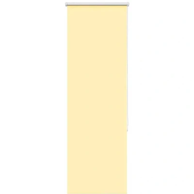 Image of vidaXL Roller Blind Blackout Yellow 50x175 cm Fabric Width 45.7 Polyester
