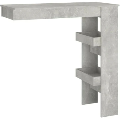 Image of vidaXL Wall Bar Table Concrete Grey 102x45x103.5 cm Engineered Wood