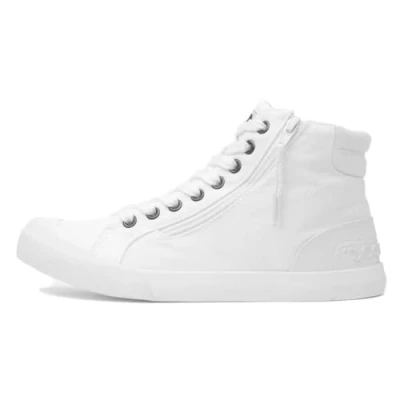 Image of Rocket Dog Jazzin Hi Womens White Canvas Size 7 UK