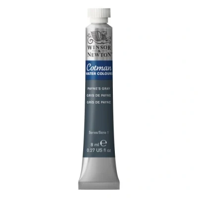 Image of Winsor &amp; Newton Cotman 8ml Water Colour Tube Payne&#039;s Gray
