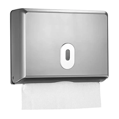 Image of Anself Wall Mounted Paper Folded Hand Towel Dispenser Silver