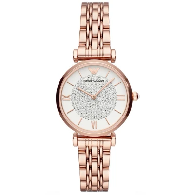 Image of Emporio Armani Watch for Women, Two Hand Movement, 32 mm Rose Gold Stainless Steel Case with a Strap, AR11244