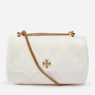 Image of Tory Burch KIRA Quilt MINI FLAP BAG Across body bag, Women&#039;s, Size: One Size, Blanc