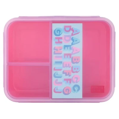 Image of Polar Gear Lunch Box with A Z Sticker Sheet, Polypropylene, 1 Liter, Lilac/Rose