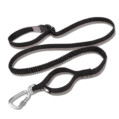 Image of Truelove Bungee Dog Lead Hands Free Leash Adjustable Elastic Shock Absorbing Long Cord TLL2271(Black, M)