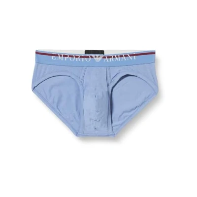 Image of Emporio Armani Men&#039;s Brief Underlined Logo Boxer, Oxford, M