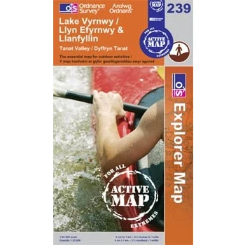 Image of Lake Vyrnwy &amp; Llanfyllin, Tanat Valley OS Explorer Map Active 239