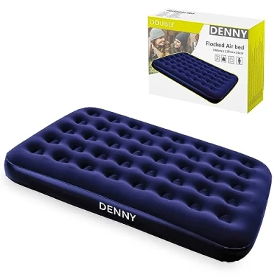 Image of DENNY Double Airbed Inflatable Mattress, Waterproof Camping Mattress Air Bed, Quick for Adults &amp; Kids, Blow Up Bed with Electric Pump (Double)