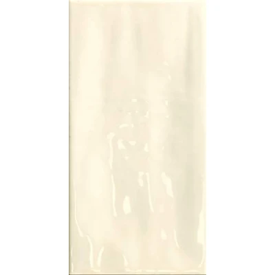 Image of Gloss Ceramic Wall Tile Joyful Brick 100mm x 200mm Versatile Laying Options Easy Installation Single Tile, Bone (Cream)
