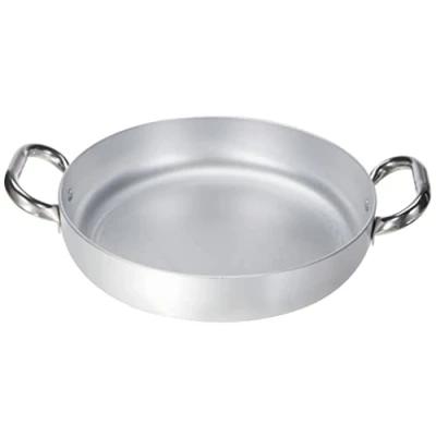 Image of Pentole Agnelli ALMA110PI28 Linea Alluminio Induzione Aluminium Professional 3 Mm. Thick Induction Omelette Pan with 2 Handles, Diameter 28 Cm, Alloy Steel, Silver