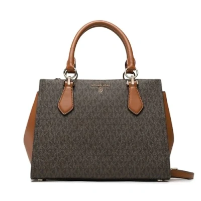 Image of Michael Kors Marilyn Satchel Handbag, Women&#039;s, Size: One Size, Brown/acorn