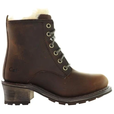 Image of CAT Caterpillar Lolita 6 Inch Womens Boots Leather Brown Juniors P305744 D118